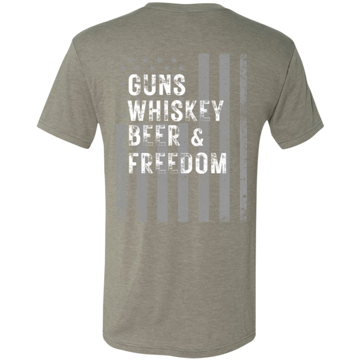 Guns Whiskey Beer & Freedom Men's Triblend T-Shirt