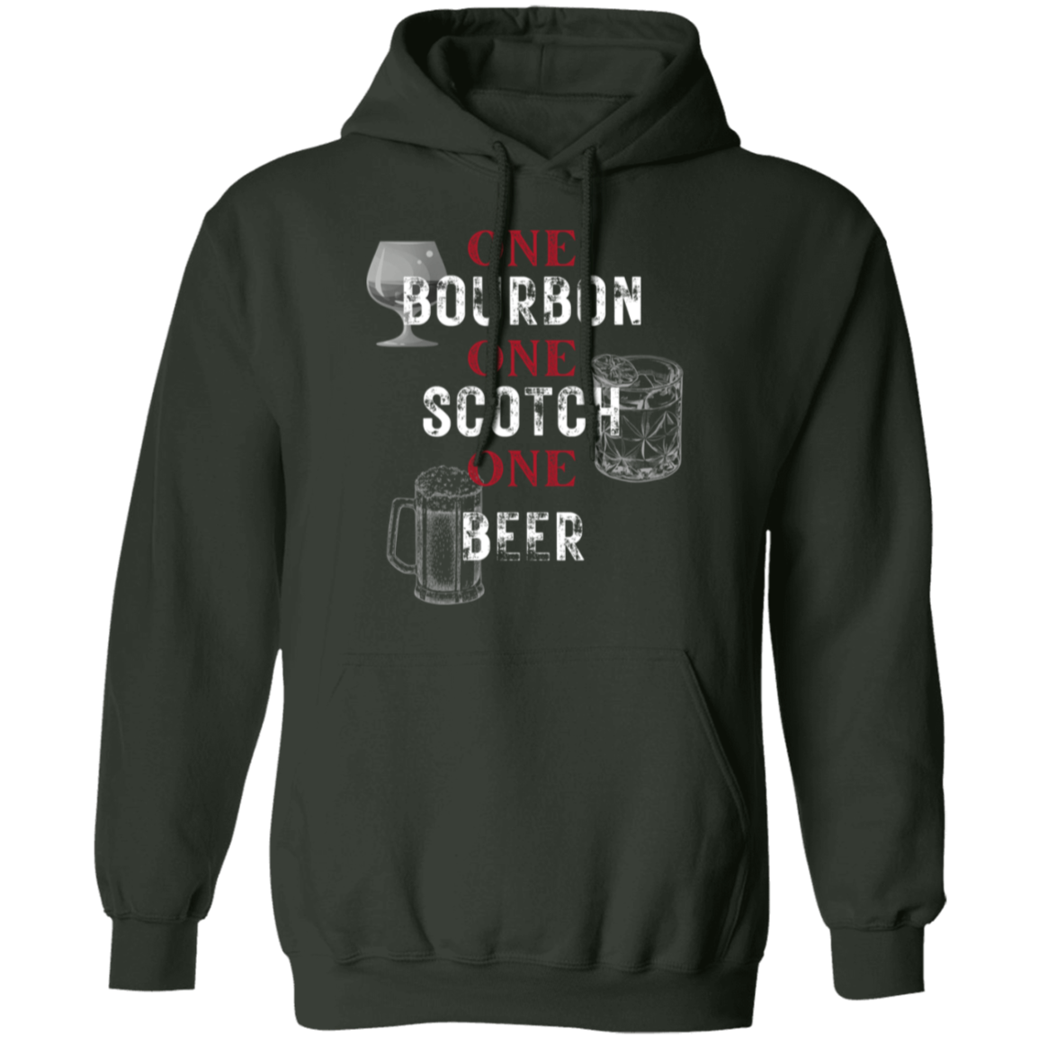 Beer/ Bourbon Pullover Hoodie, Birthday Gift, Holiday Gift