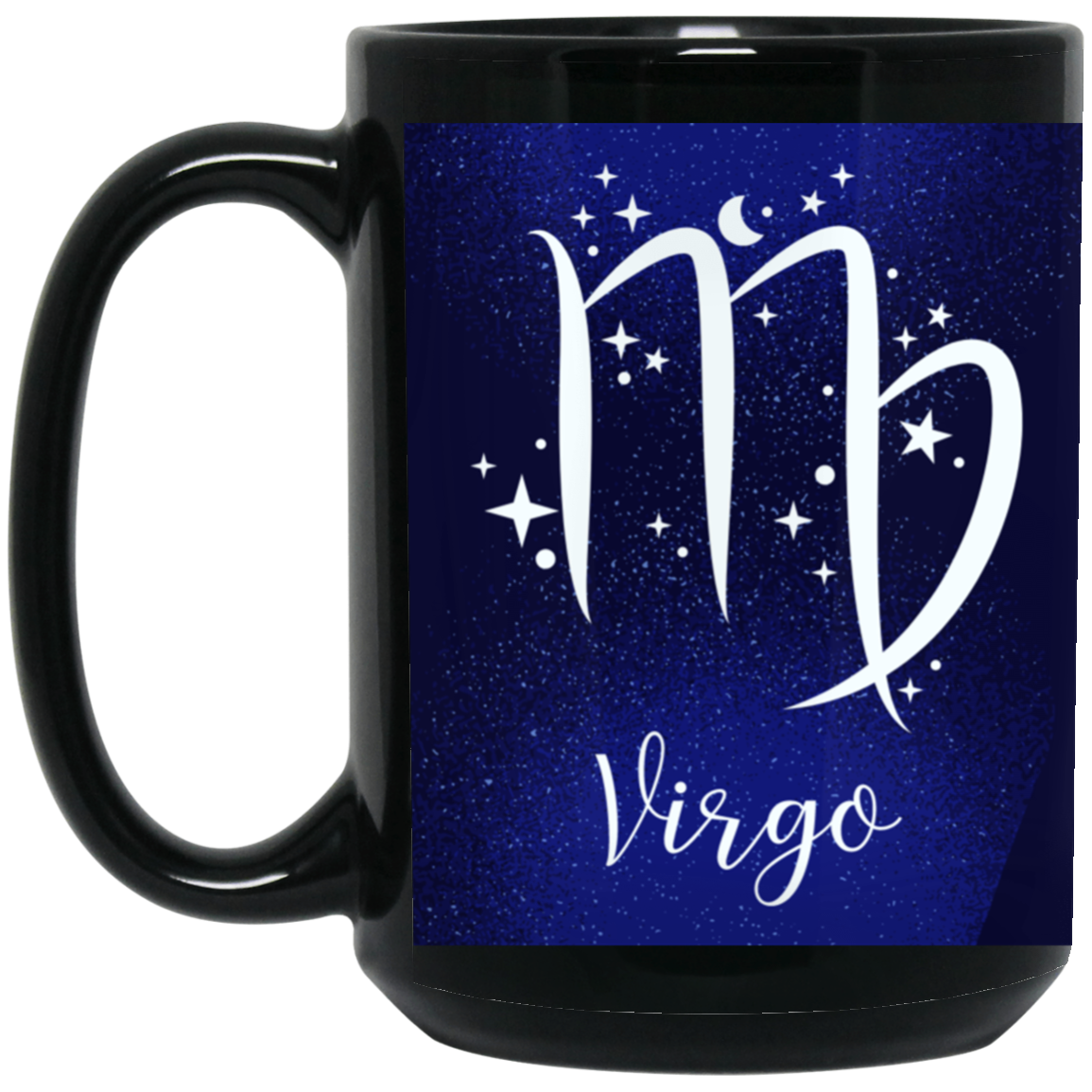 Virgo Zodiac ~ 15 oz. Black Mug