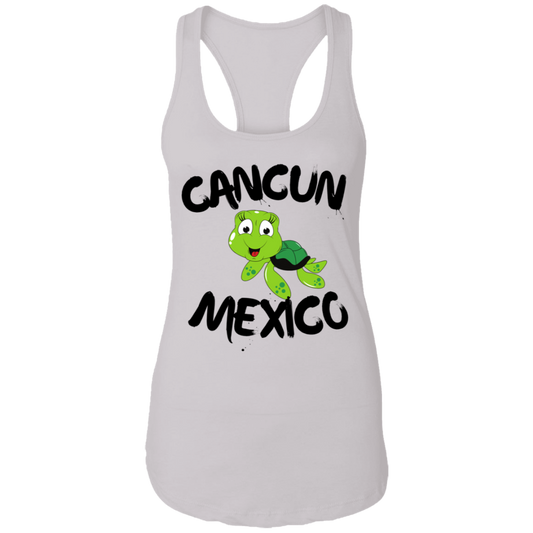 Cancun Mexico Ladies Ideal Racerback Tank