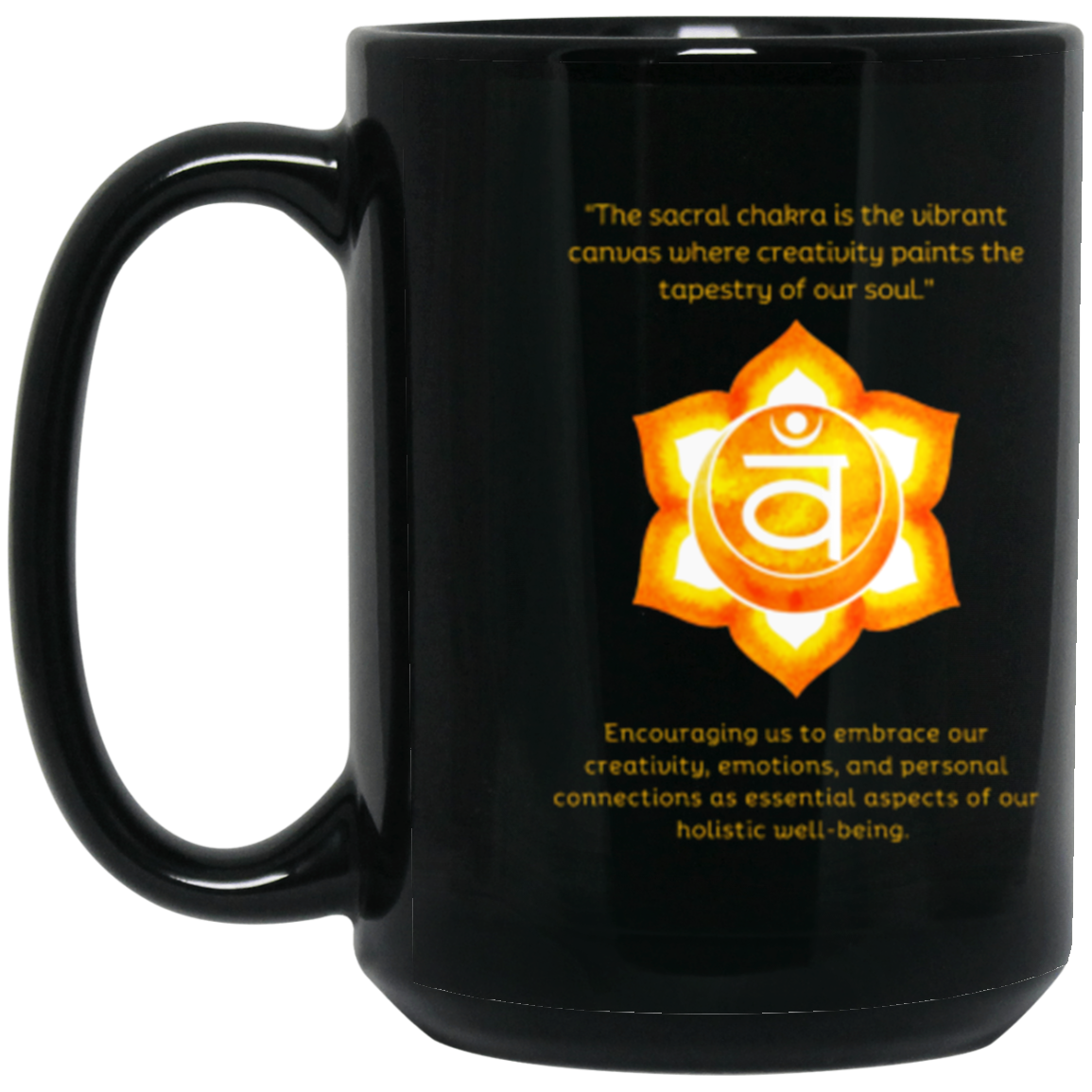 Sacral Chakra /15 oz. Black Mug