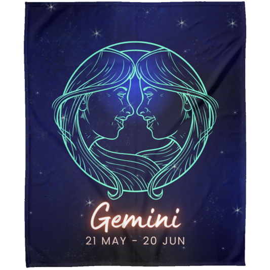 Gemini ~Zodiac  Arctic Fleece Blanket, Birthday Gifts