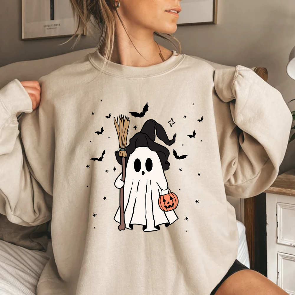 Halloween Ghost Sweatshirt, Cute Ghost Hoodie, Trick or Treat, Pumpkin Season