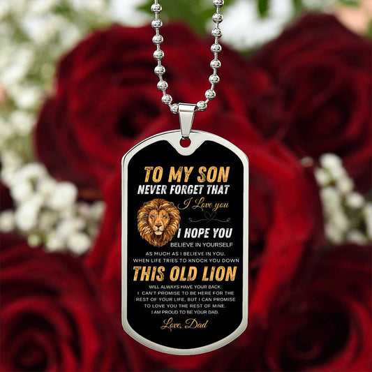 To My Son, Love Dad, Necklace, Birthday Gift, Holiday Gift, Gifts From Dad