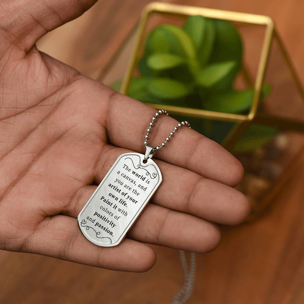 Positivity and Passion Tag Necklace