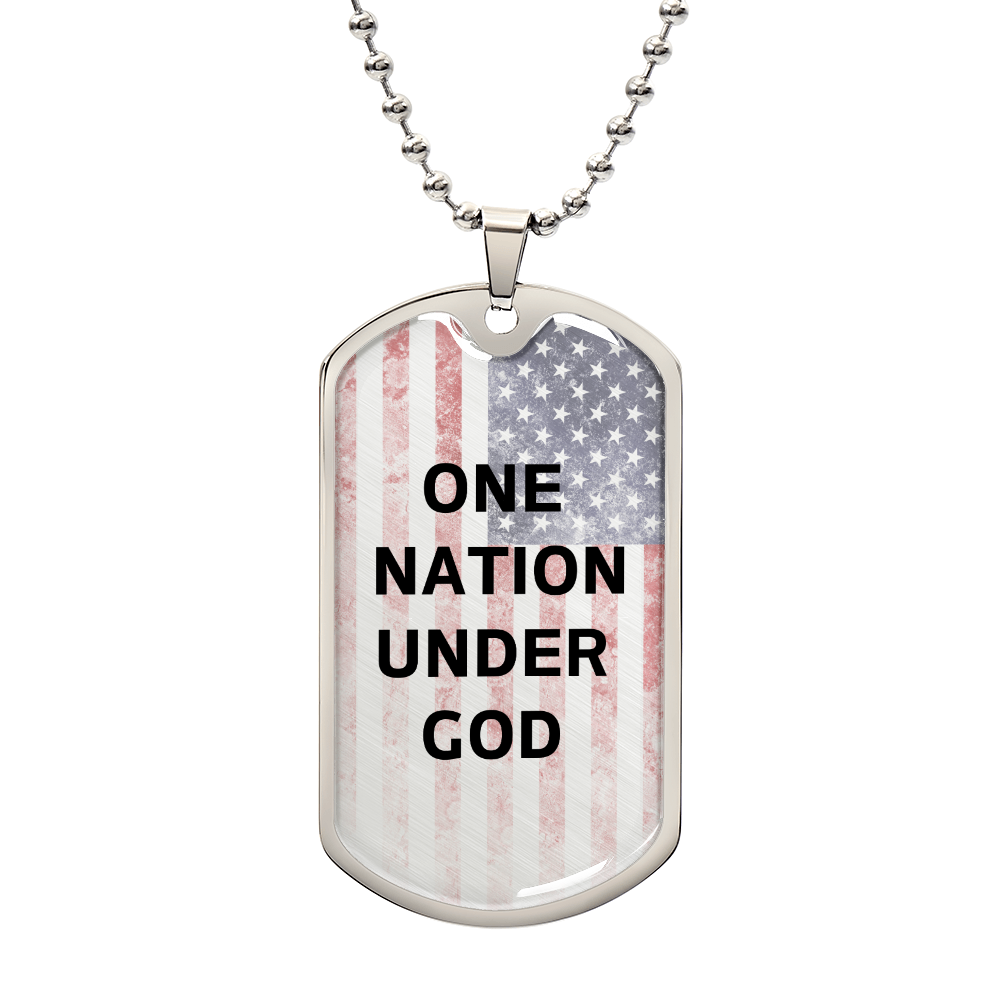 One Nation Under God Tag Necklace