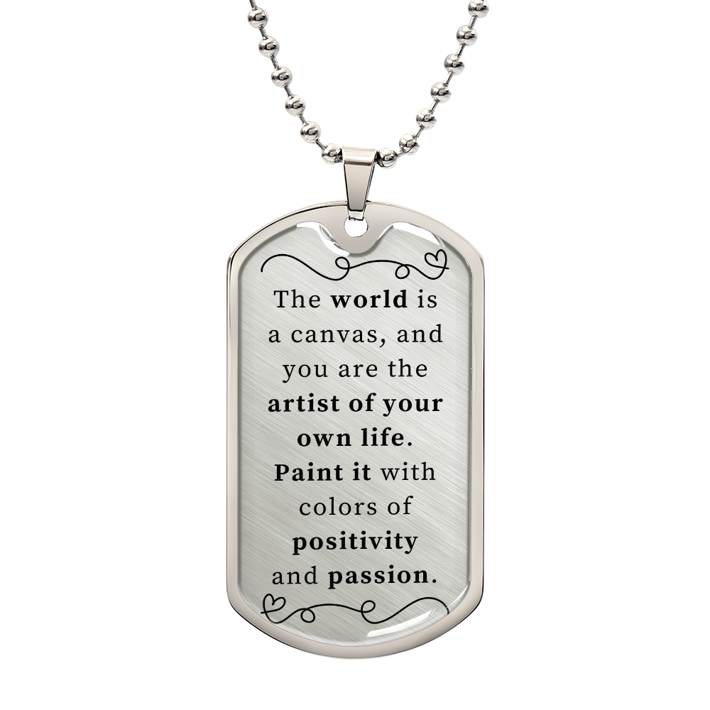 Positivity and Passion Tag Necklace