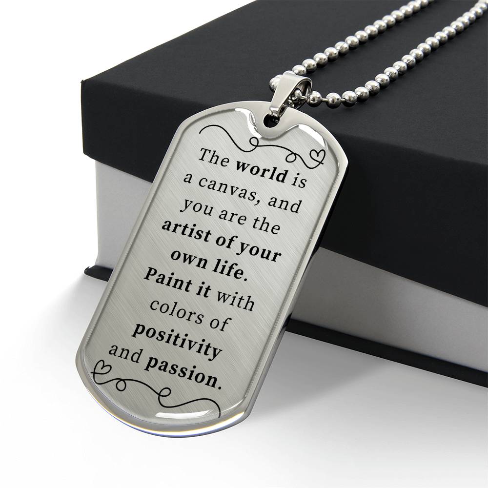 Positivity and Passion Tag Necklace