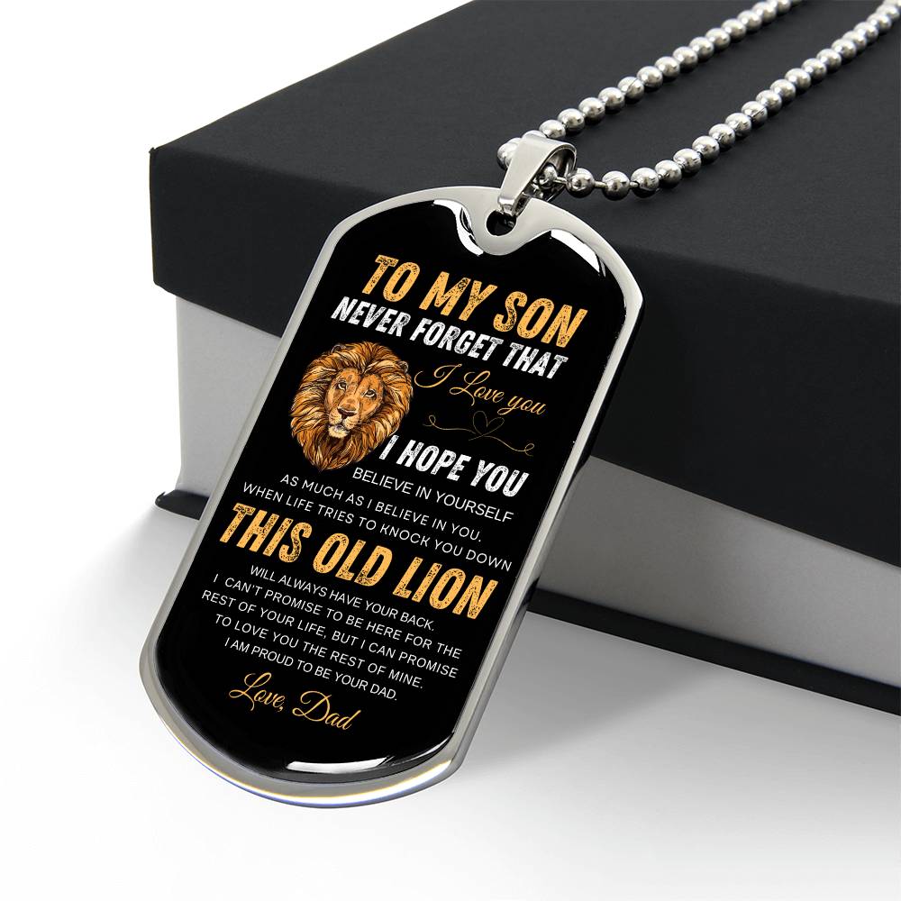 To My Son, Love Dad, Necklace, Birthday Gift, Holiday Gift, Gifts From Dad