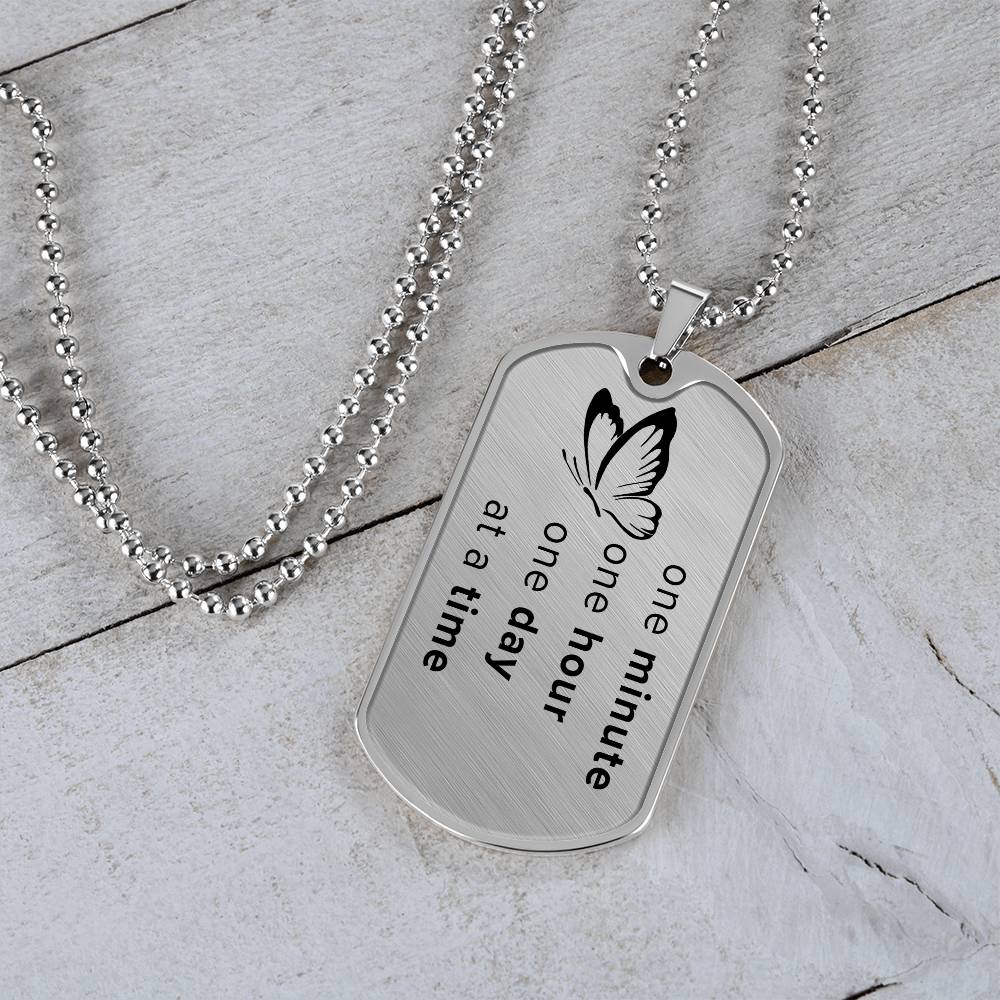 One Day at a Time Tag Necklace
