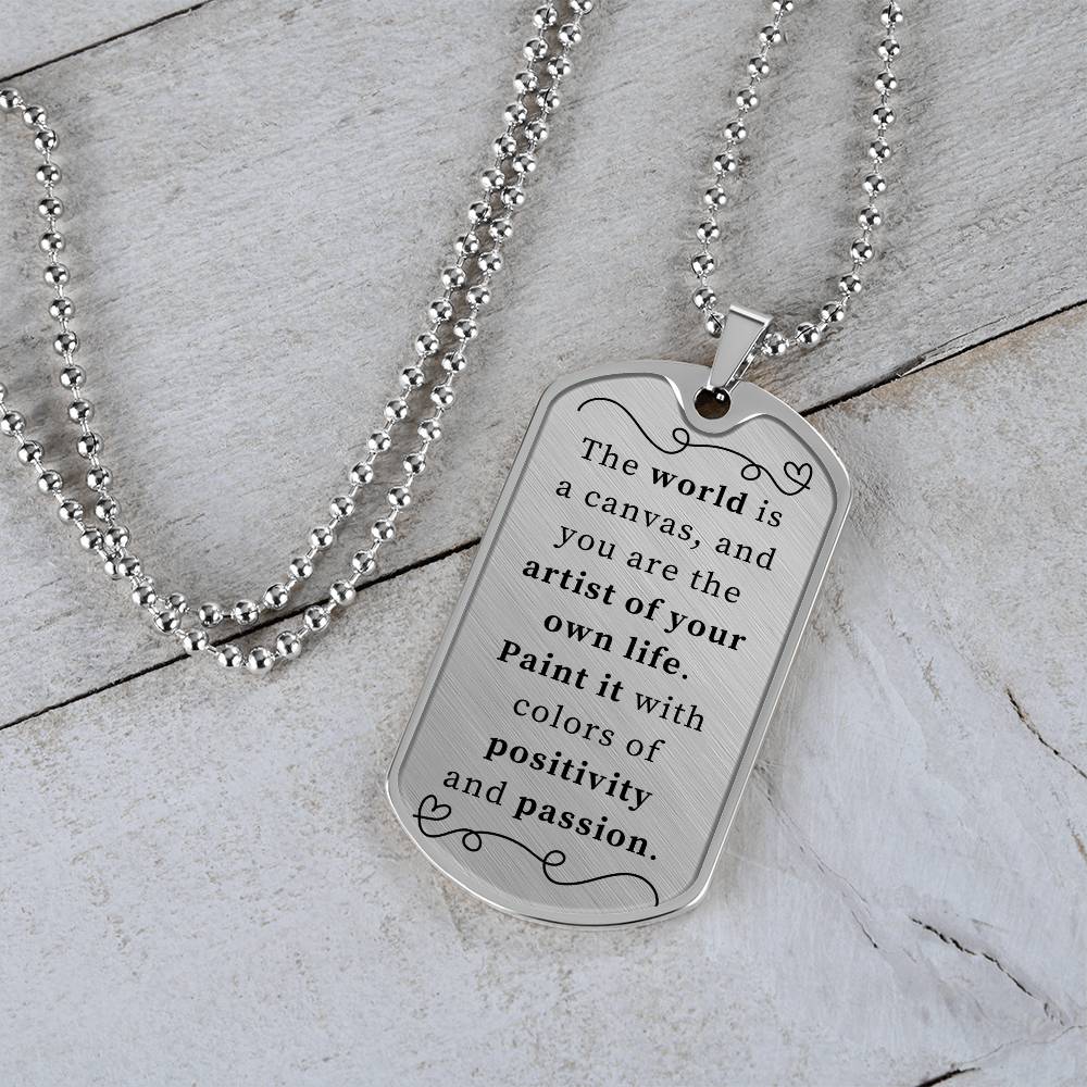 Positivity and Passion Tag Necklace