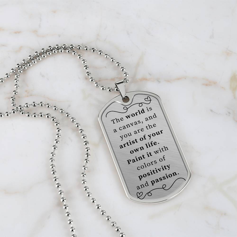 Positivity and Passion Tag Necklace