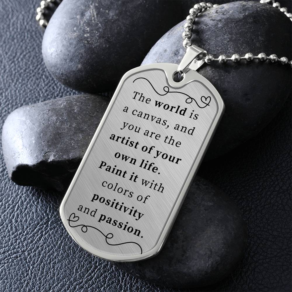 Positivity and Passion Tag Necklace