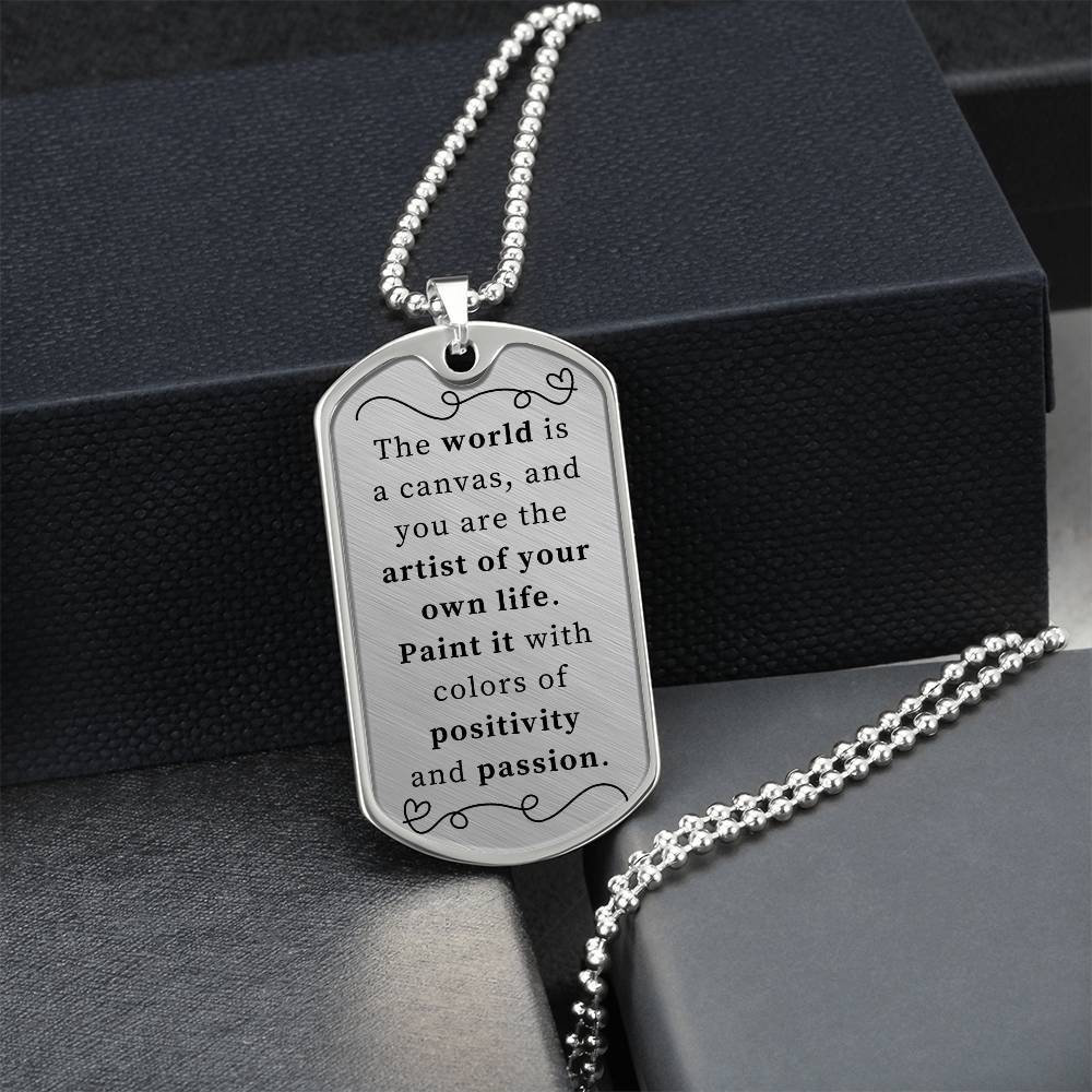 Positivity and Passion Tag Necklace