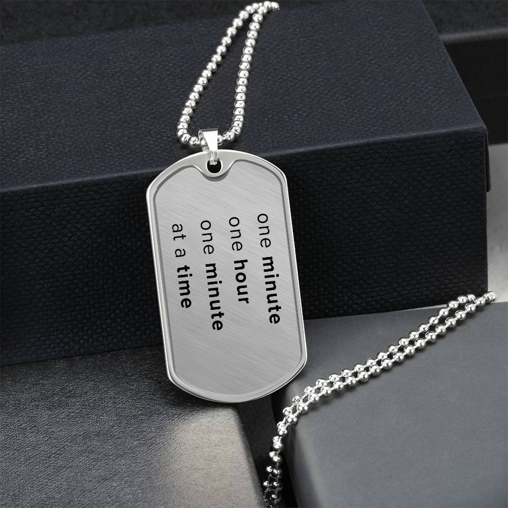 One day at a time Tag Necklace