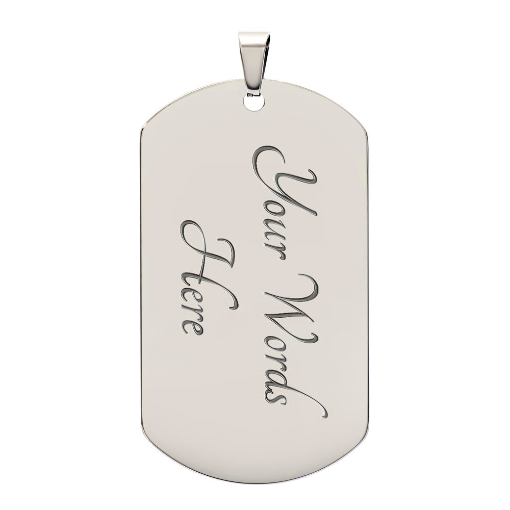 Granddaughter Love Grama  Inspirational Tag Necklace