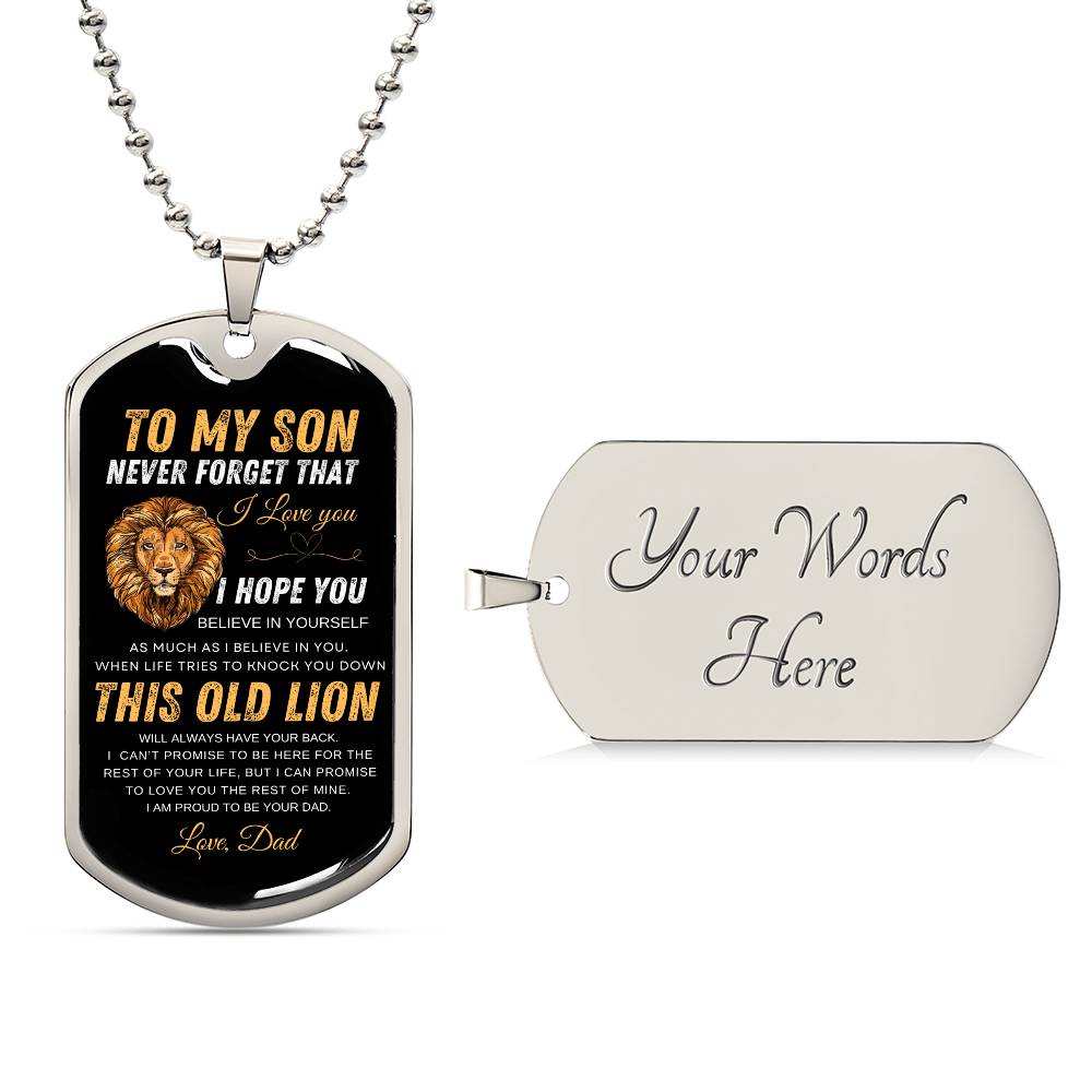 To My Son, Love Dad, Necklace, Birthday Gift, Holiday Gift, Gifts From Dad