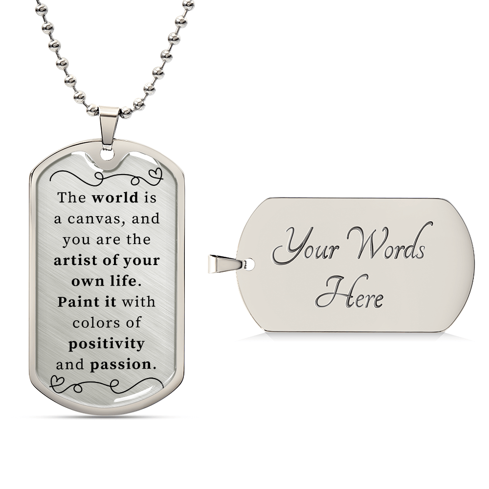 Positivity and Passion Tag Necklace