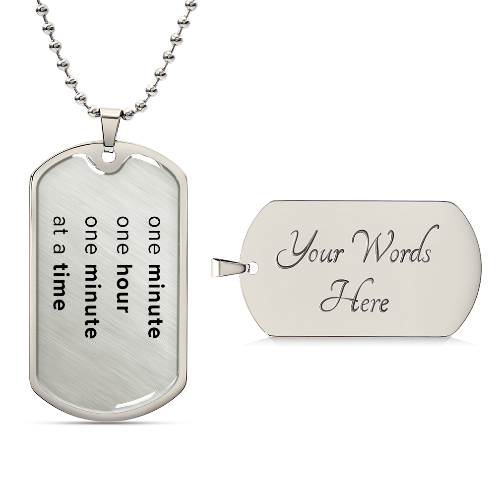 One day at a time Tag Necklace