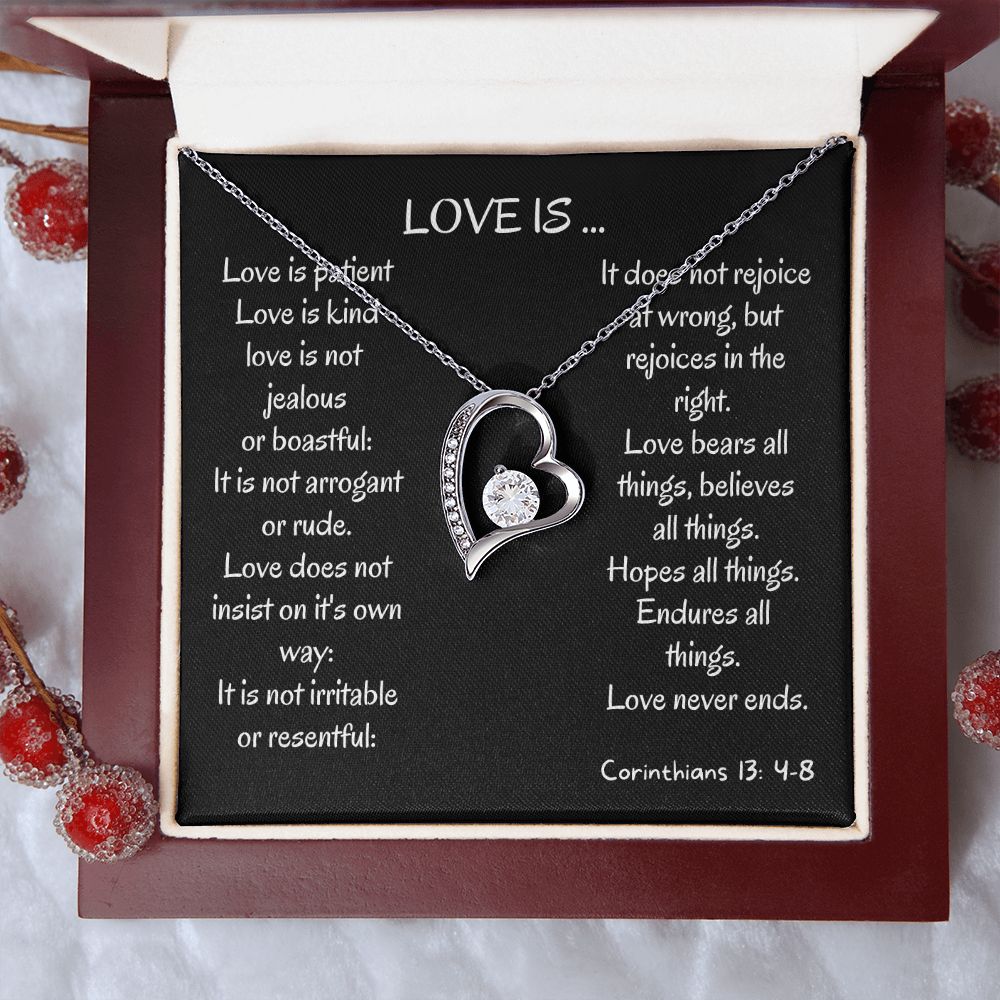 Love is Necklace, Girlfriend Necklace, Wife Christmas Gift, Necklace for Girlfriend, Anniversary Gift for Her