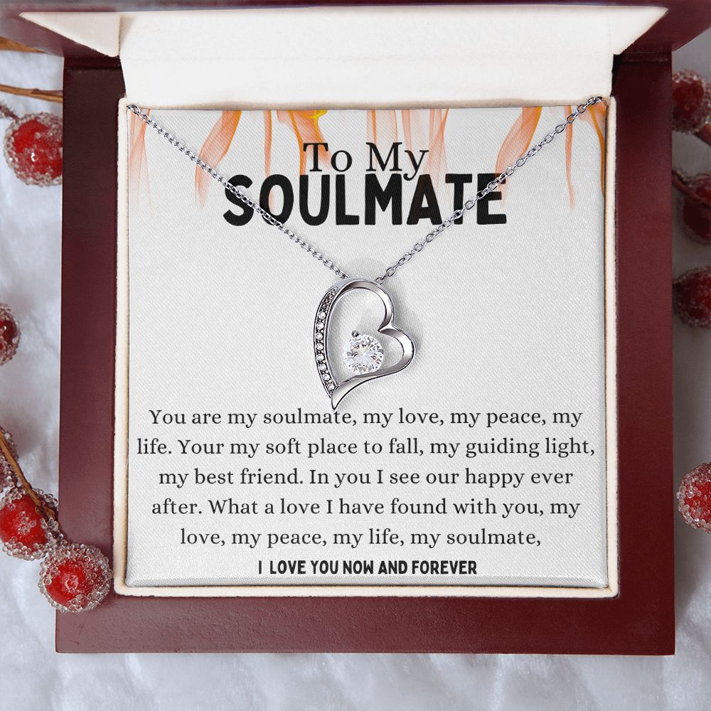 Soulmate Forever Love Necklace,Girlfriend Necklace, Wife Christmas Gift, Necklace for Girlfriend, Anniversary Gift for Her