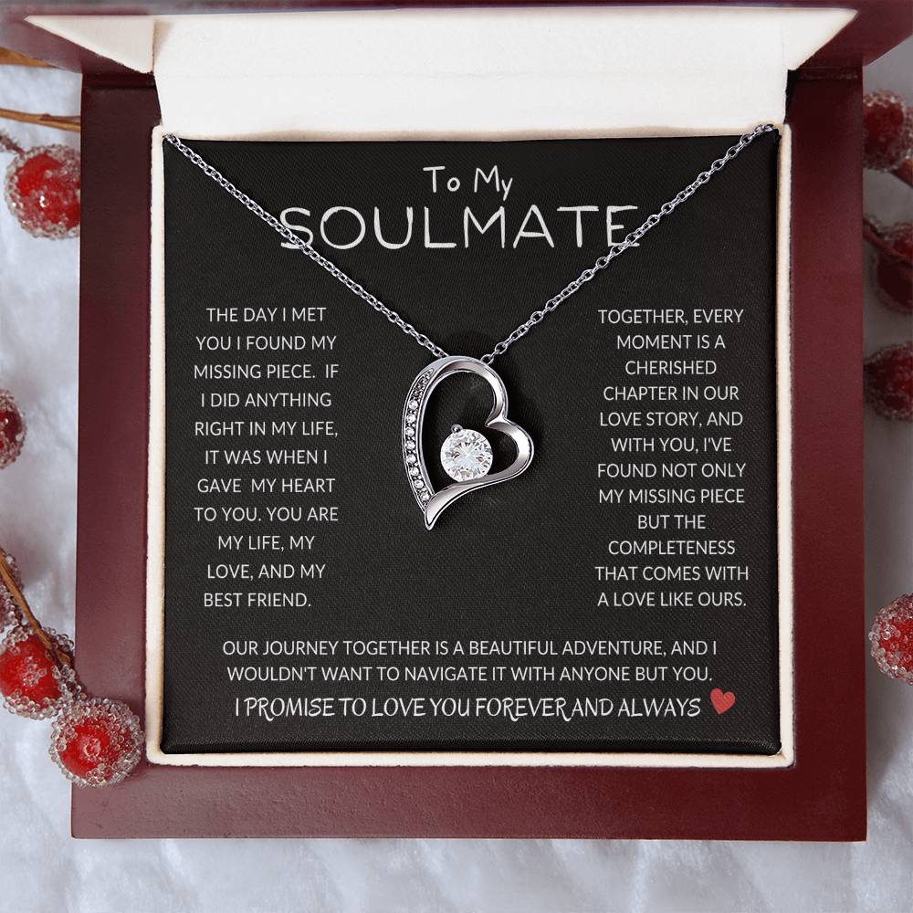 To My Soulmate Forever Love Necklace, Anniversary, Birthday Gift