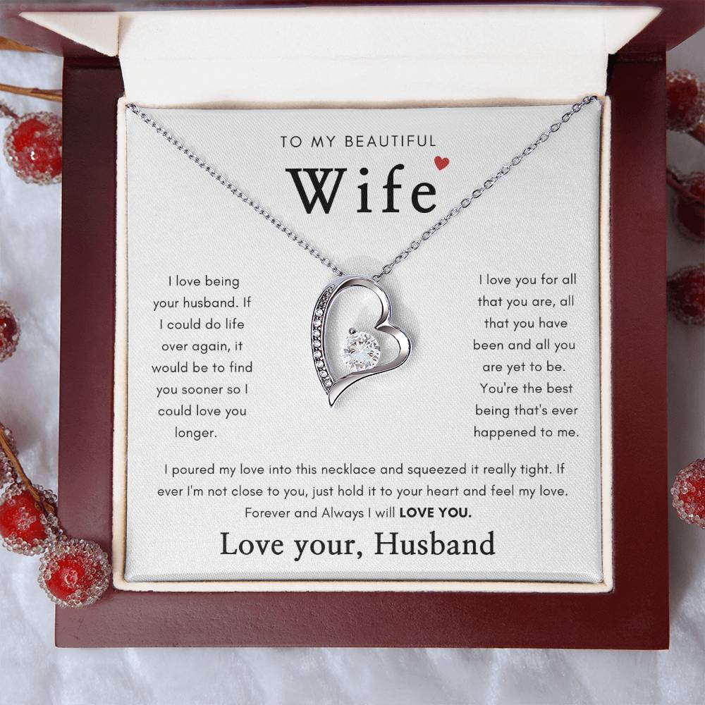 Wife Necklace, Birthday Gift, Anniversary , Gifts for her, Forever Love
