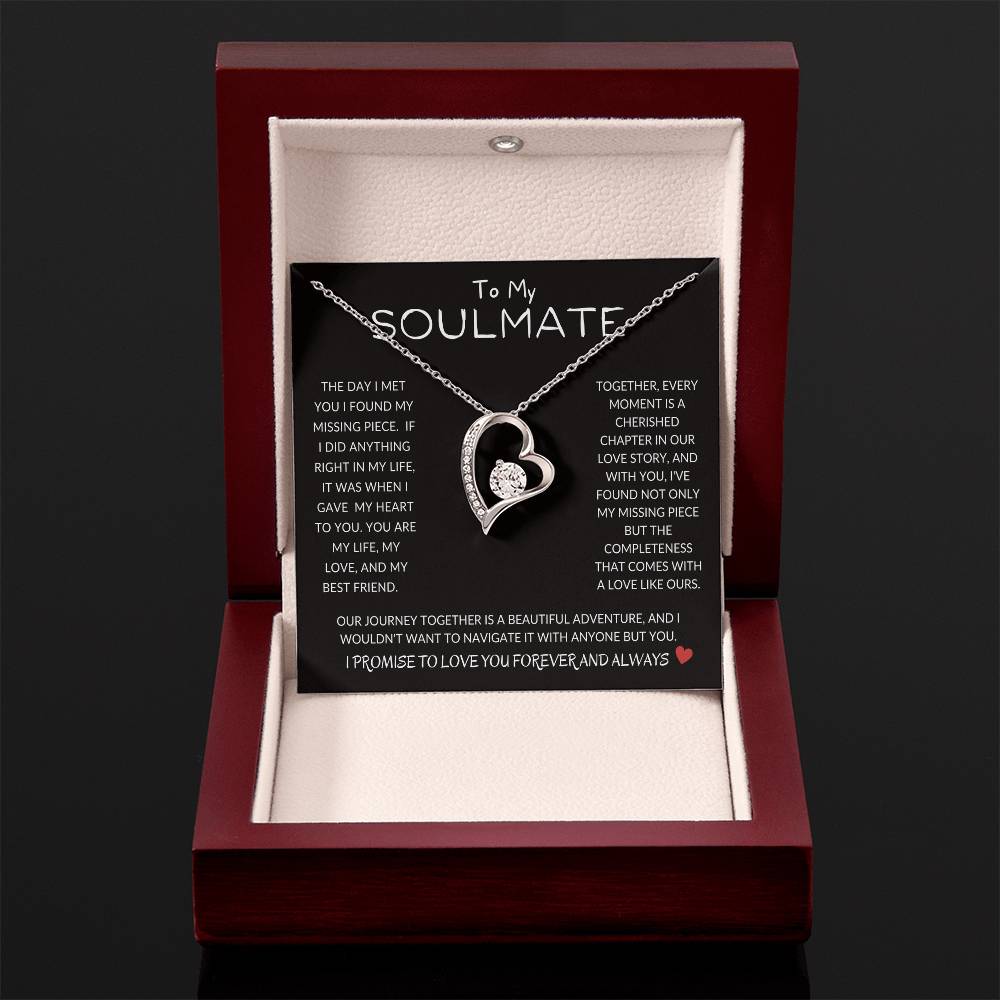 To My Soulmate Forever Love Necklace, Anniversary, Birthday Gift