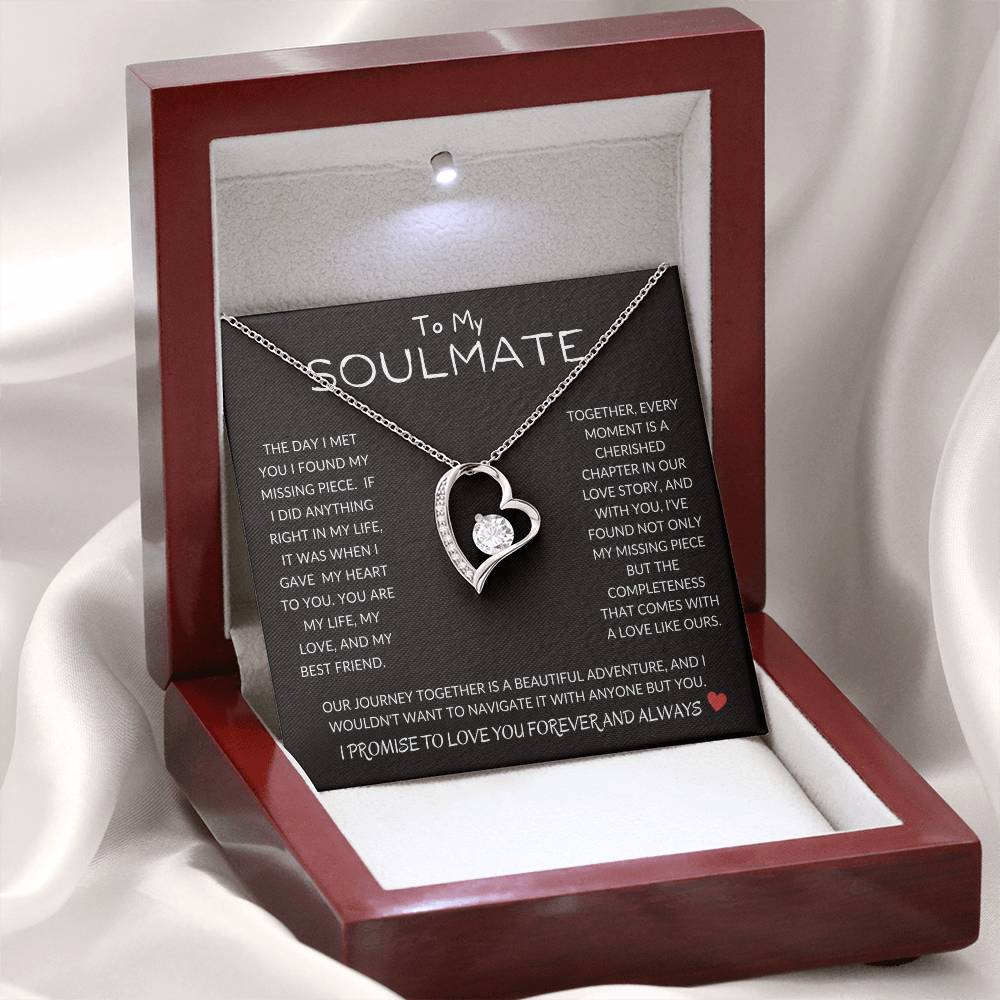 To My Soulmate Forever Love Necklace, Anniversary, Birthday Gift