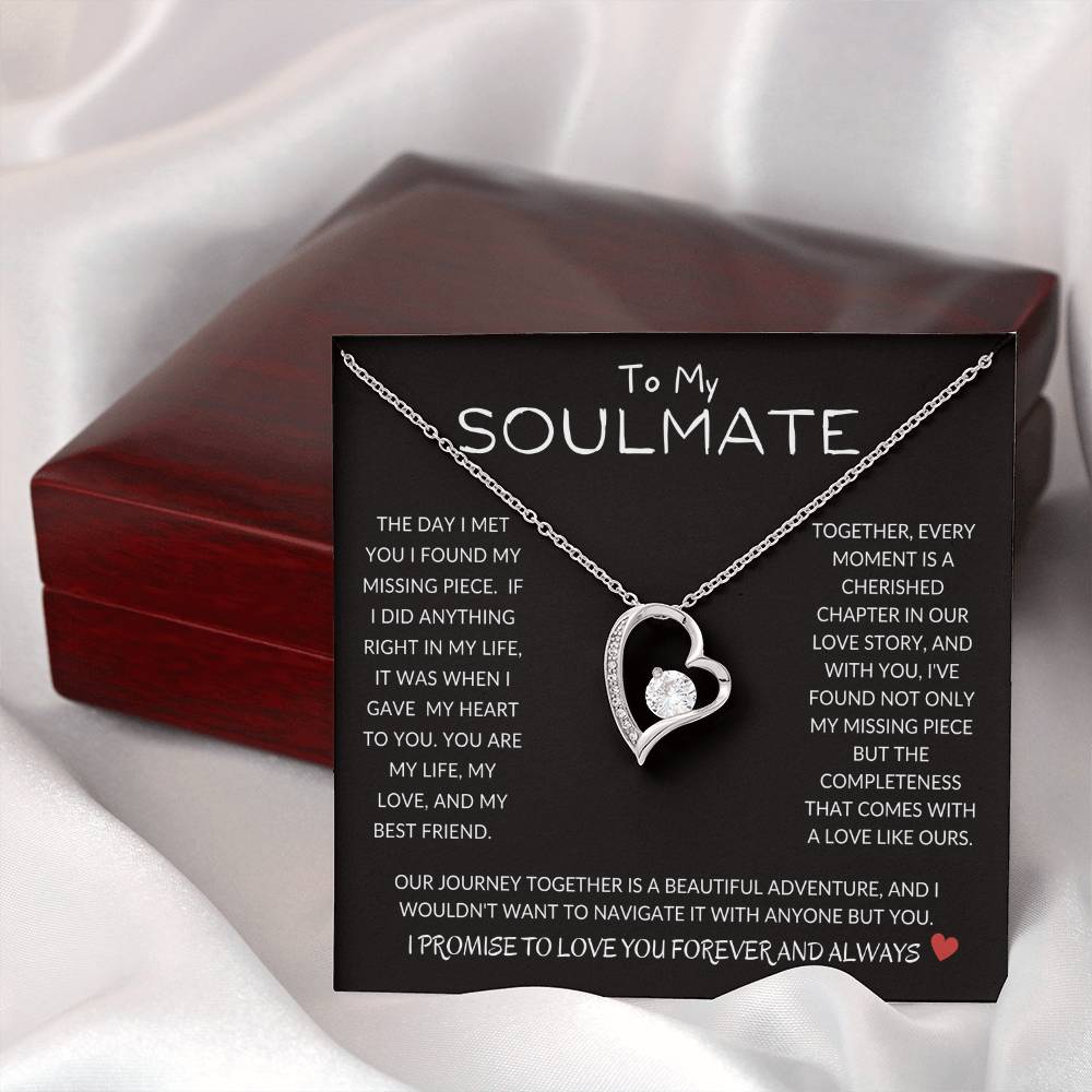 To My Soulmate Forever Love Necklace, Anniversary, Birthday Gift