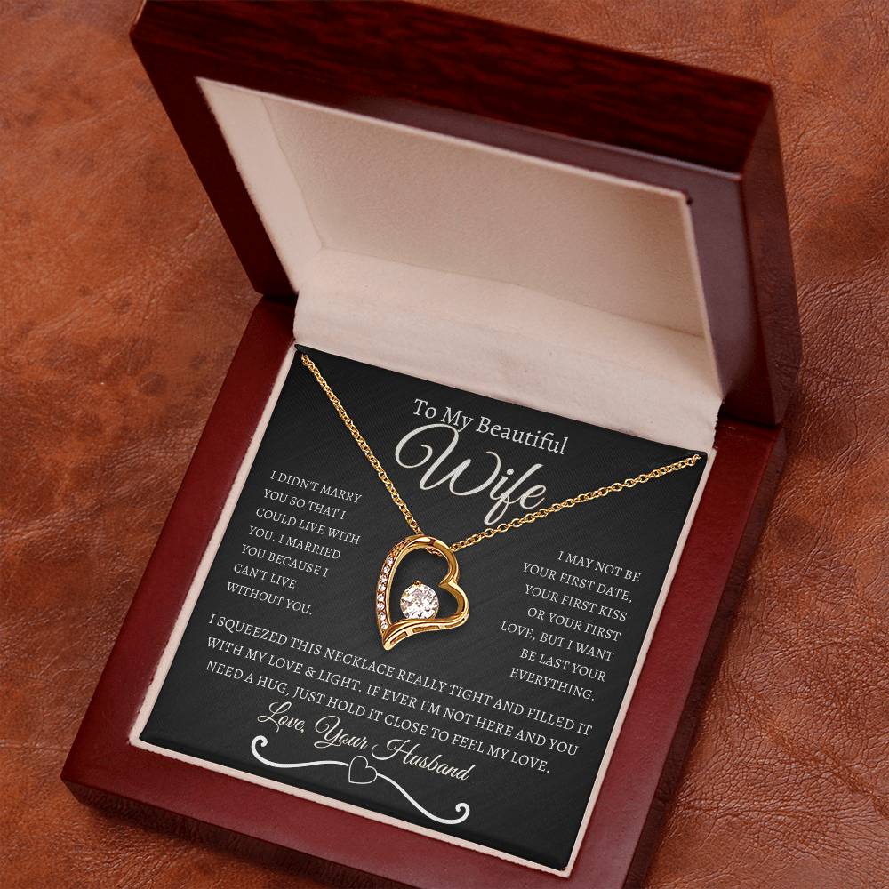 To My Wife Forever Love Necklace, Birthday , Anniversary Gift