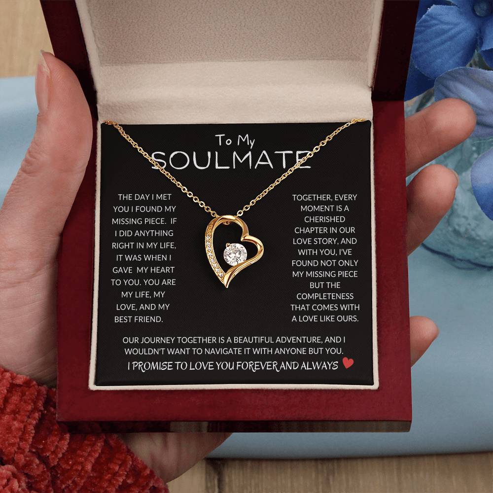 To My Soulmate Forever Love Necklace, Anniversary, Birthday Gift