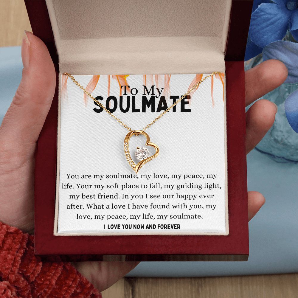 Soulmate Forever Love Necklace,Girlfriend Necklace, Wife Christmas Gift, Necklace for Girlfriend, Anniversary Gift for Her