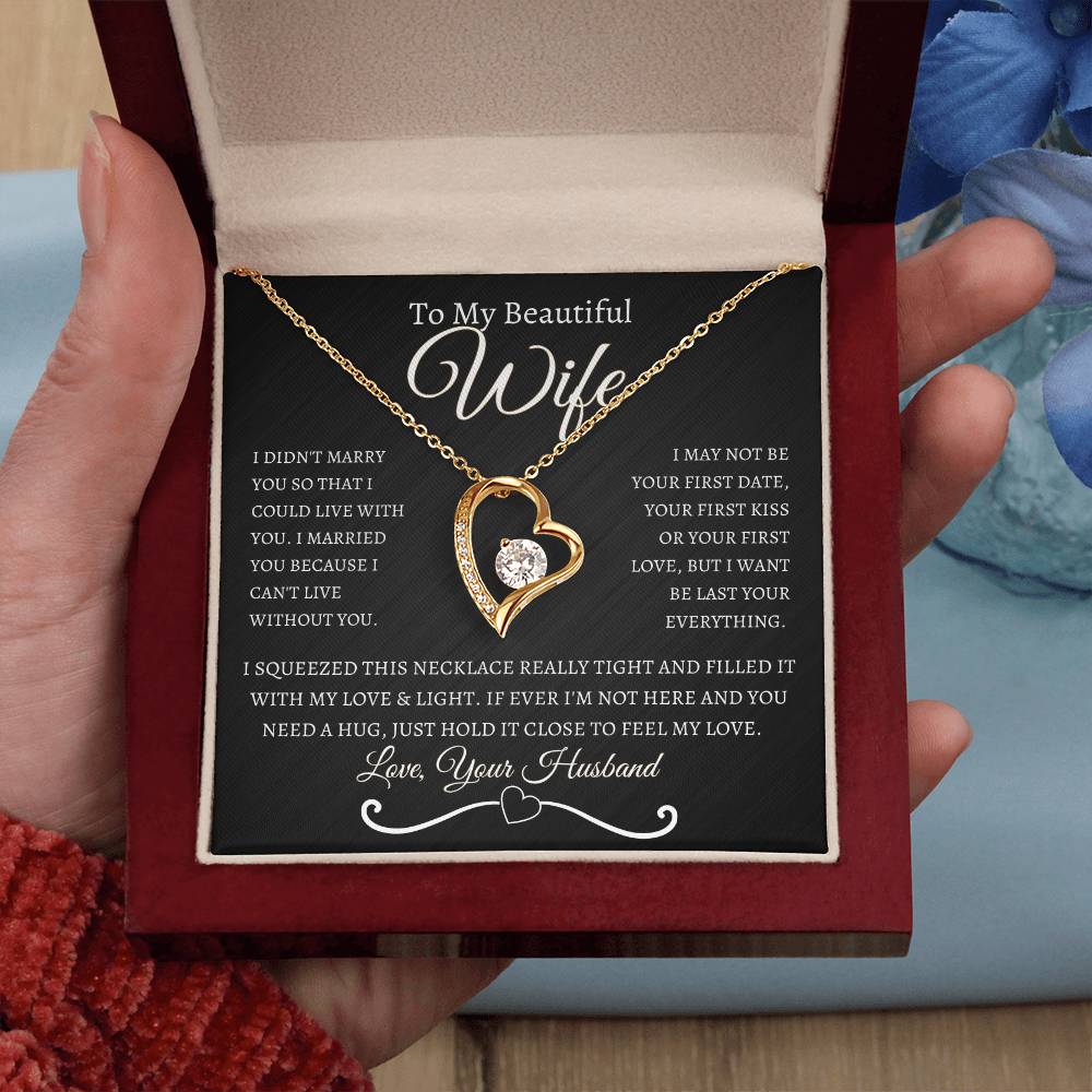 To My Wife Forever Love Necklace, Birthday , Anniversary Gift