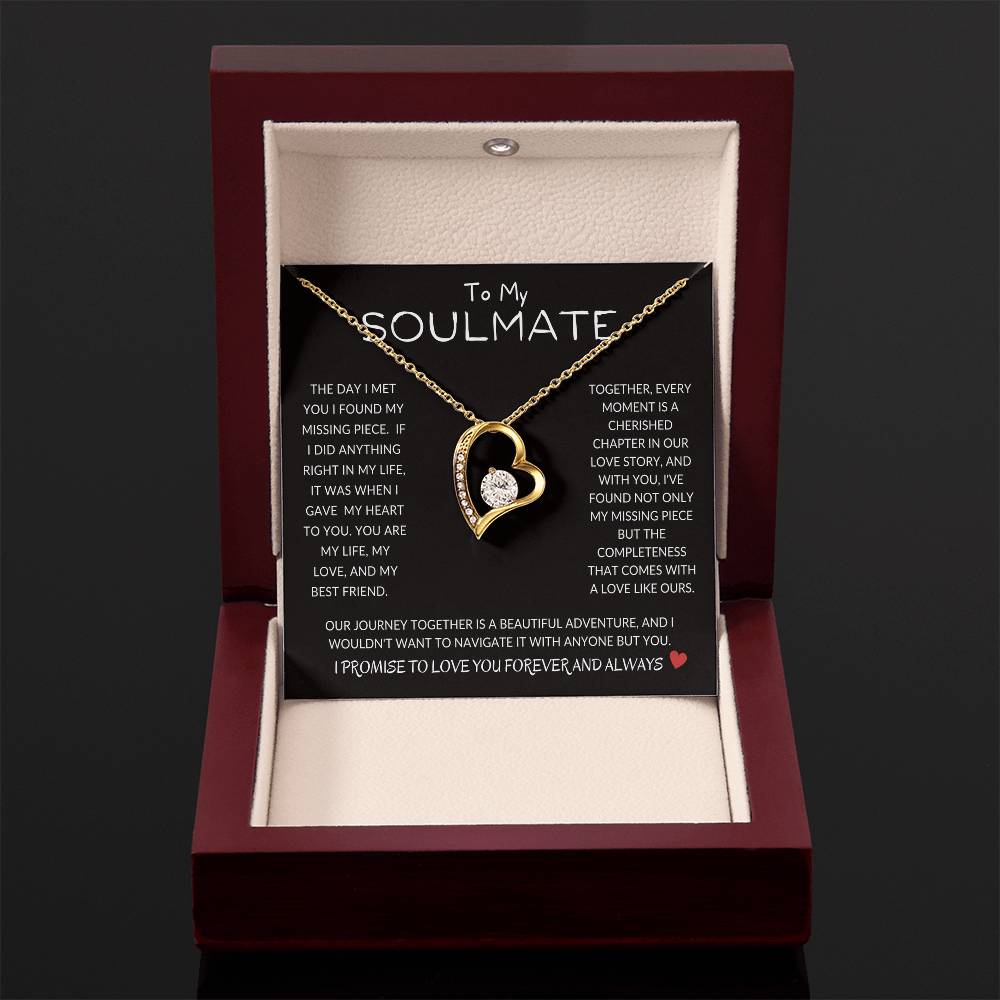 To My Soulmate Forever Love Necklace, Anniversary, Birthday Gift
