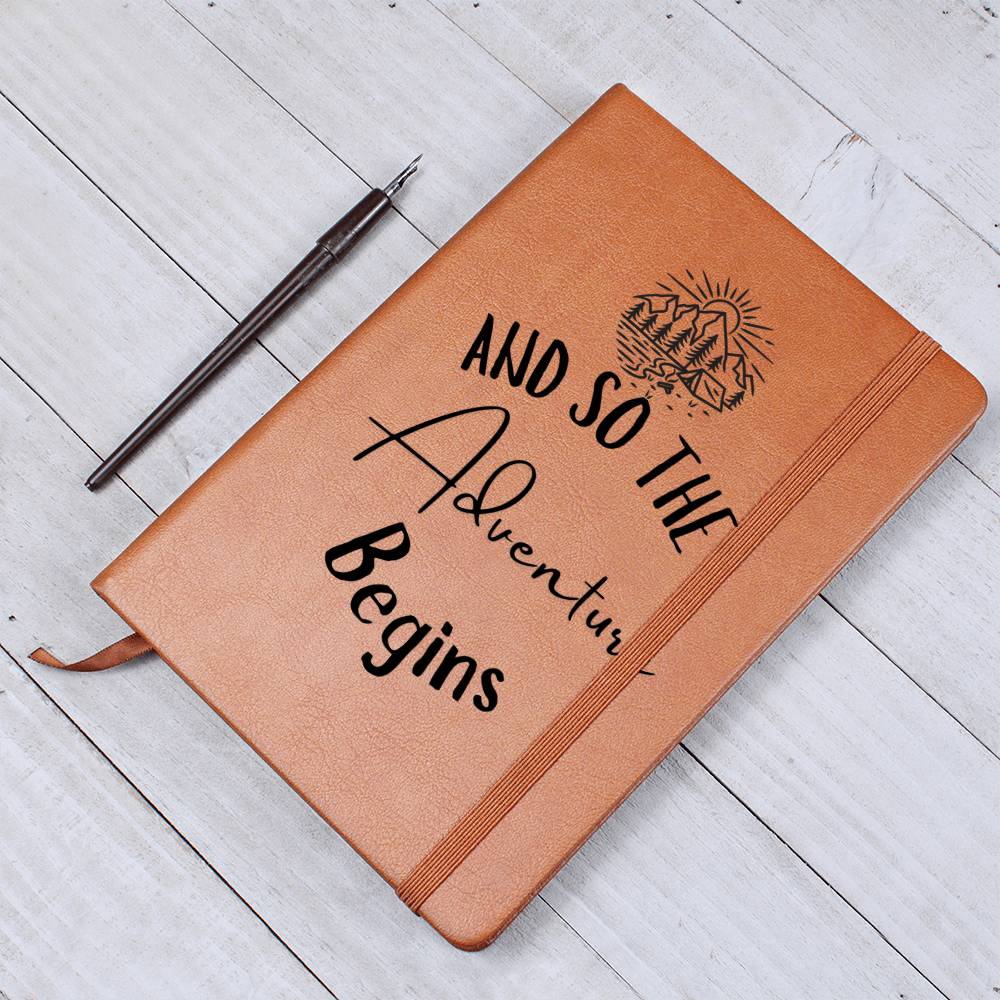 Adventure Begins Journal Notebook, Custom Journal Notebook, Gift For Her, Mom, Daughter