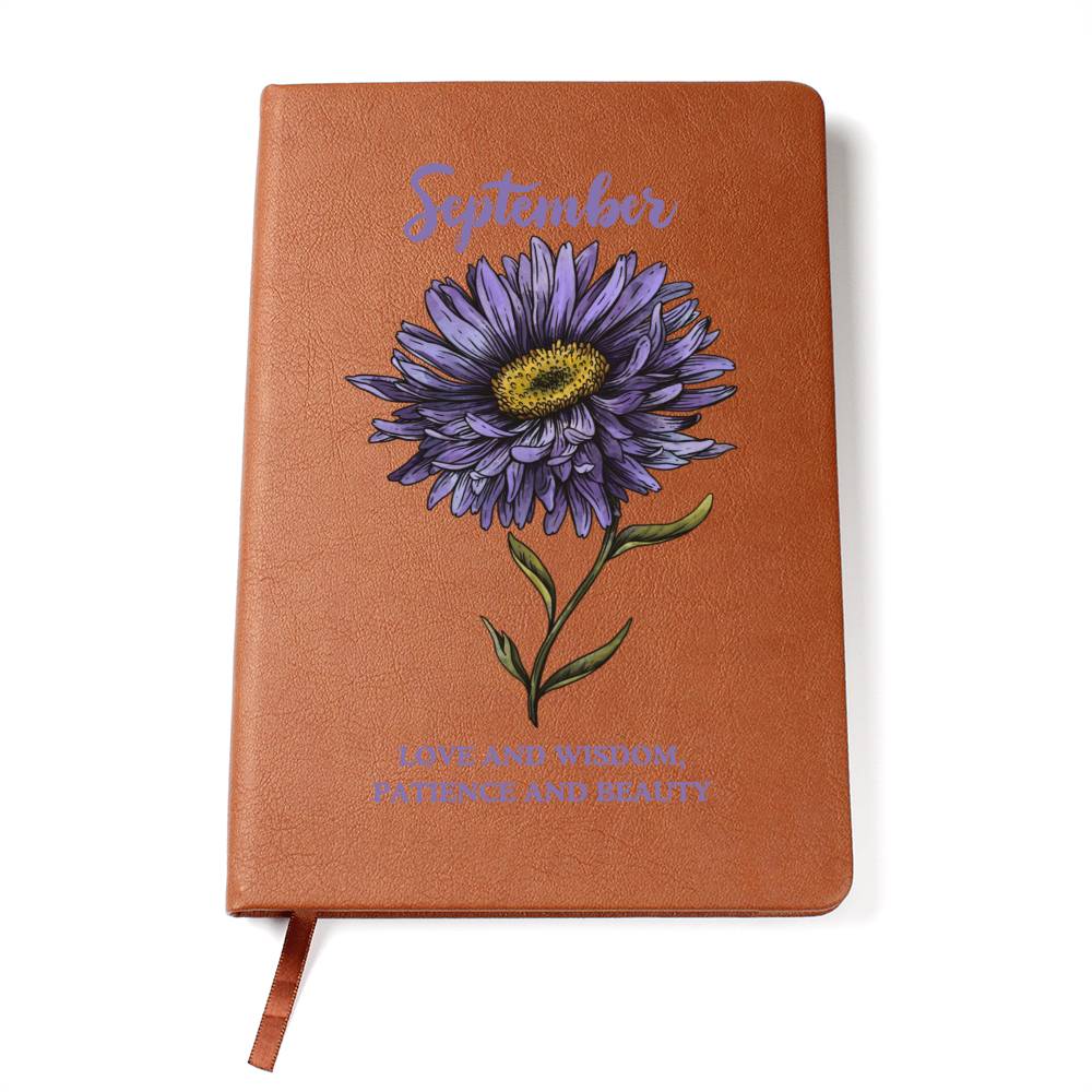 September Birth Flower Journal Notebook, Birth Month Flower Gift, Personalized Journal Notebook, Custom Journal Notebook, Gift For Her, Mom, Daughter