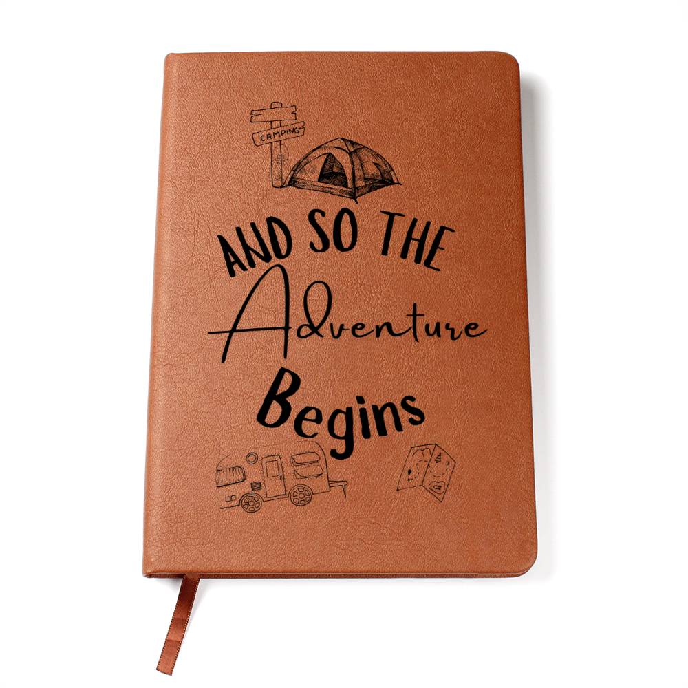 And so the  Campnig Adventure Begins Journal Notebook, Birth Month Flower Gift, Personalized Journal Notebook, Custom Journal Notebook, Gift For Her, Mom, Daughter