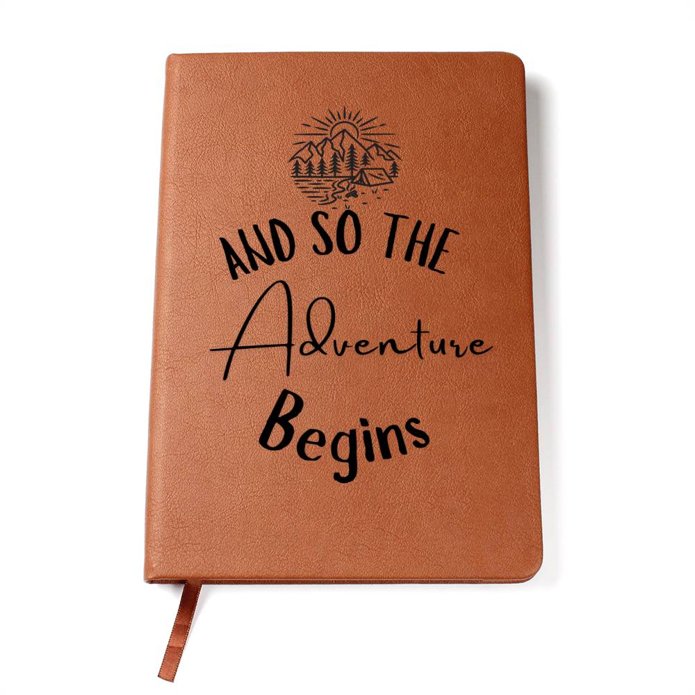 Adventure Begins Journal Notebook, Custom Journal Notebook, Gift For Her, Mom, Daughter