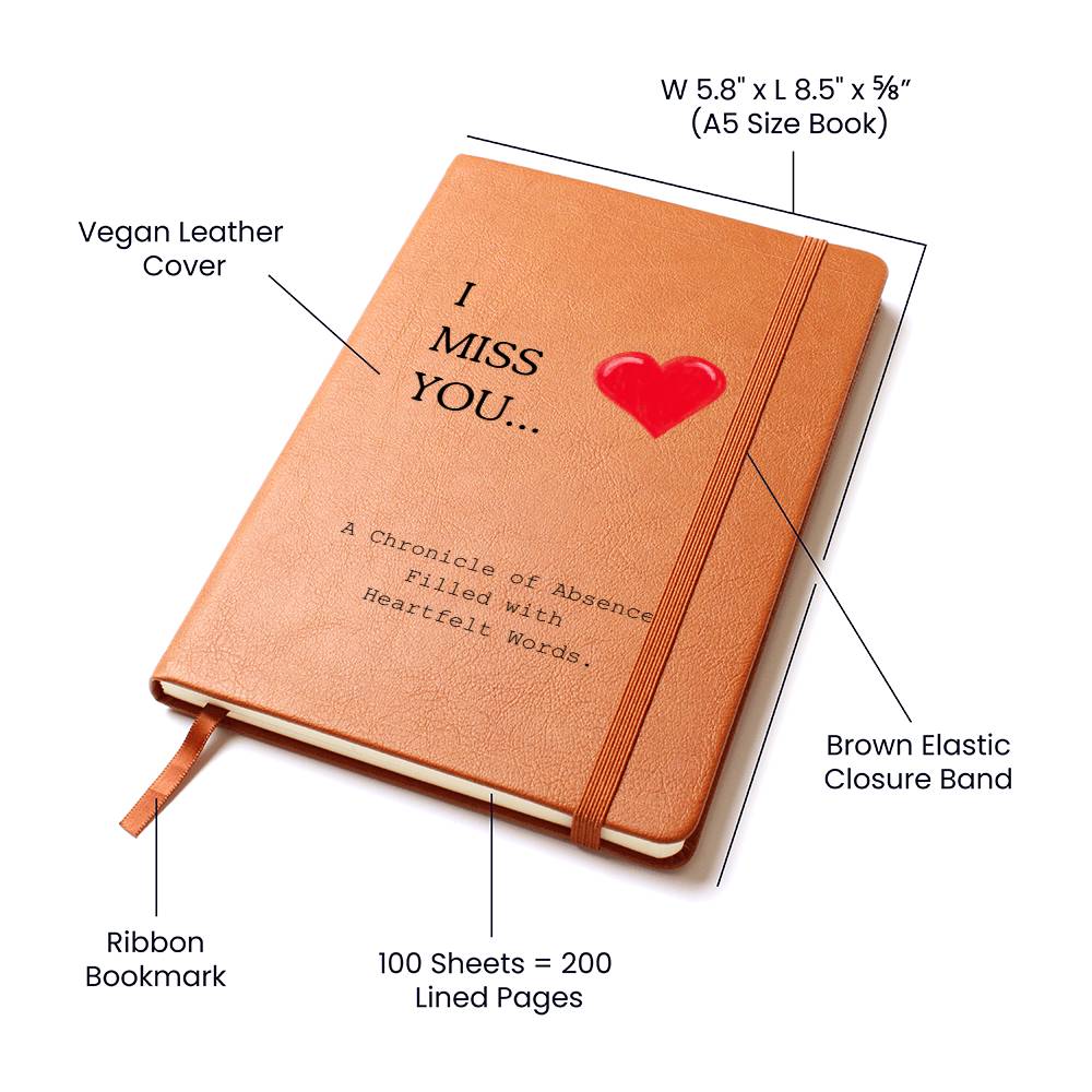 Miss You Journal, Gift for Her, Gift for Him, Soulmate Gift