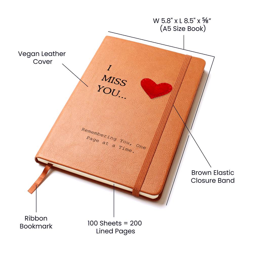 I Miss You Journal, Journaling Gift, Journaling, Gifts For Her, Gifts For Him, Memorial Gift