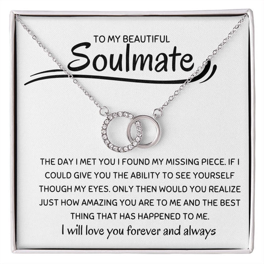 To My Beautiful Soulmate ~ Best Thing /Silver  Necklace
