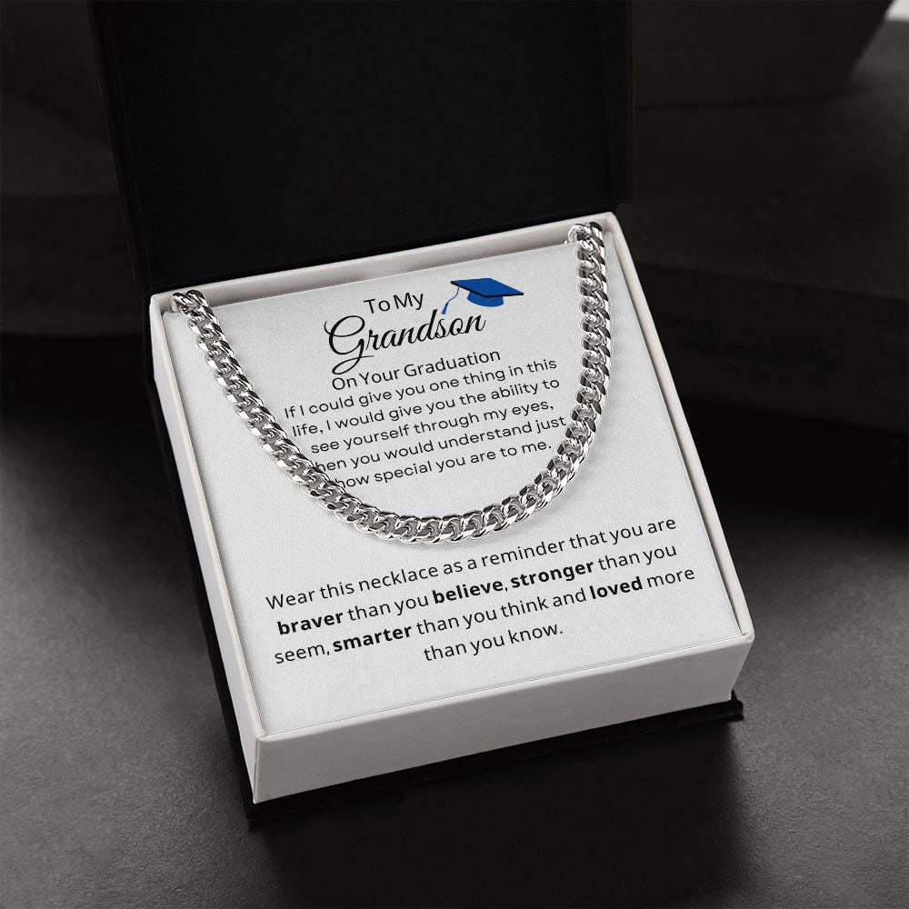 Grandson Necklace, Graduate, Graduation, Men's Jewelry, Ceremony Commencement