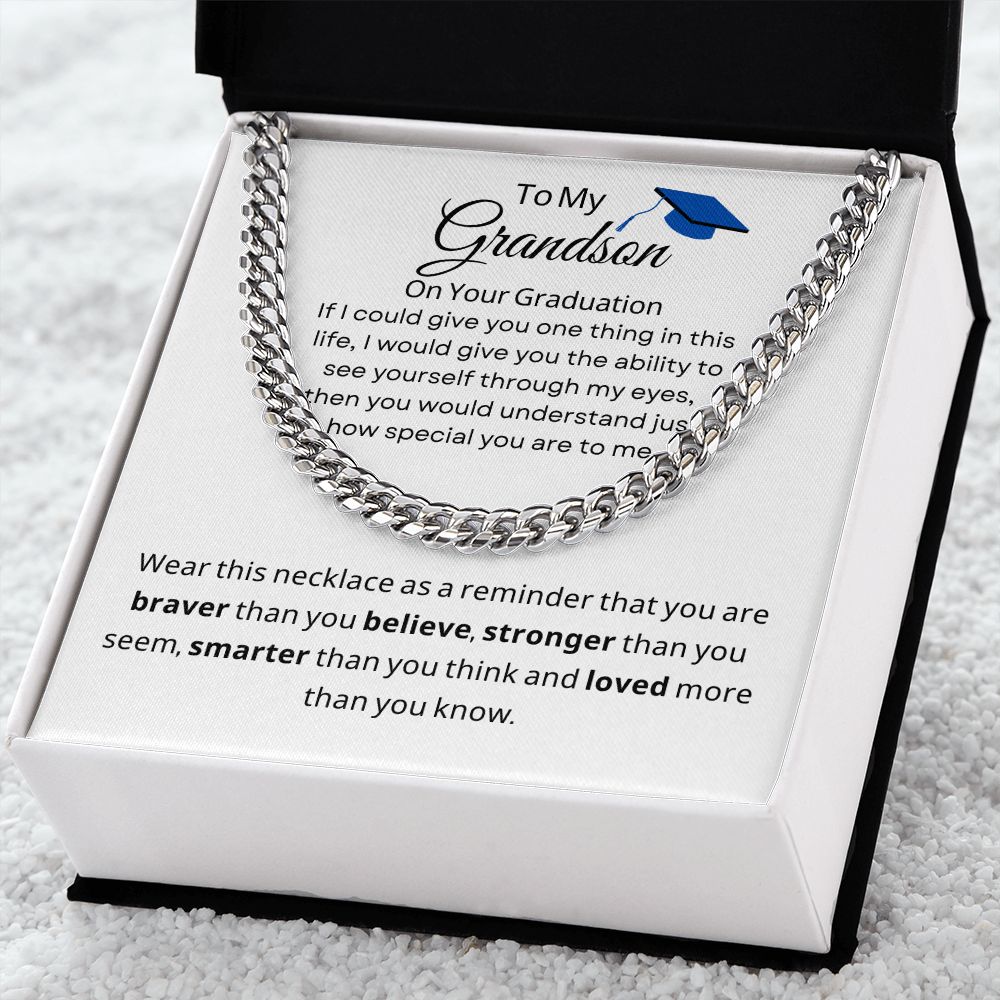 Grandson Necklace, Graduate, Graduation, Men's Jewelry, Ceremony Commencement