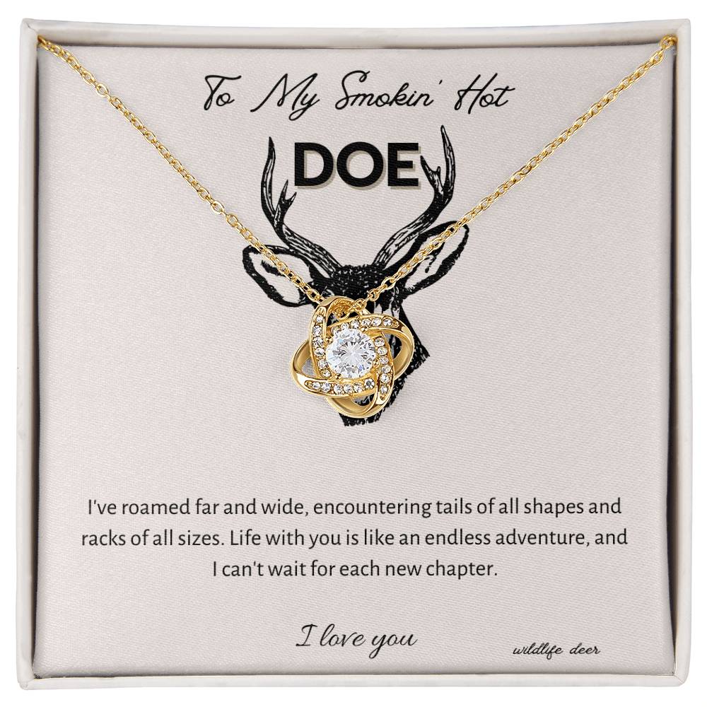 Smokin' Hot Doe - Love Necklace, Girlfriend Necklace, Wife Christmas Gift, Necklace for Girlfriend, Anniversary Gift for Her