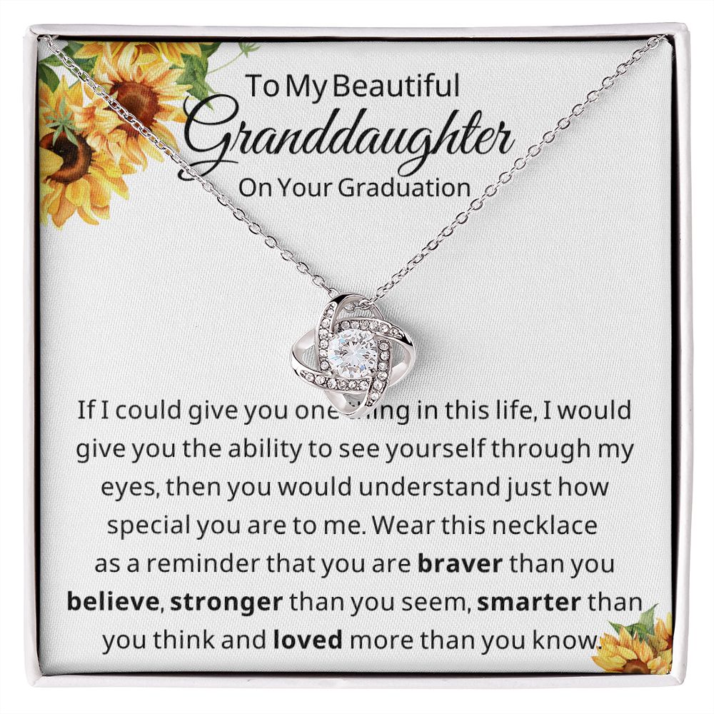 To My Beautiful Granddaughter on your Graduation~ 14K White Gold Keepsake
