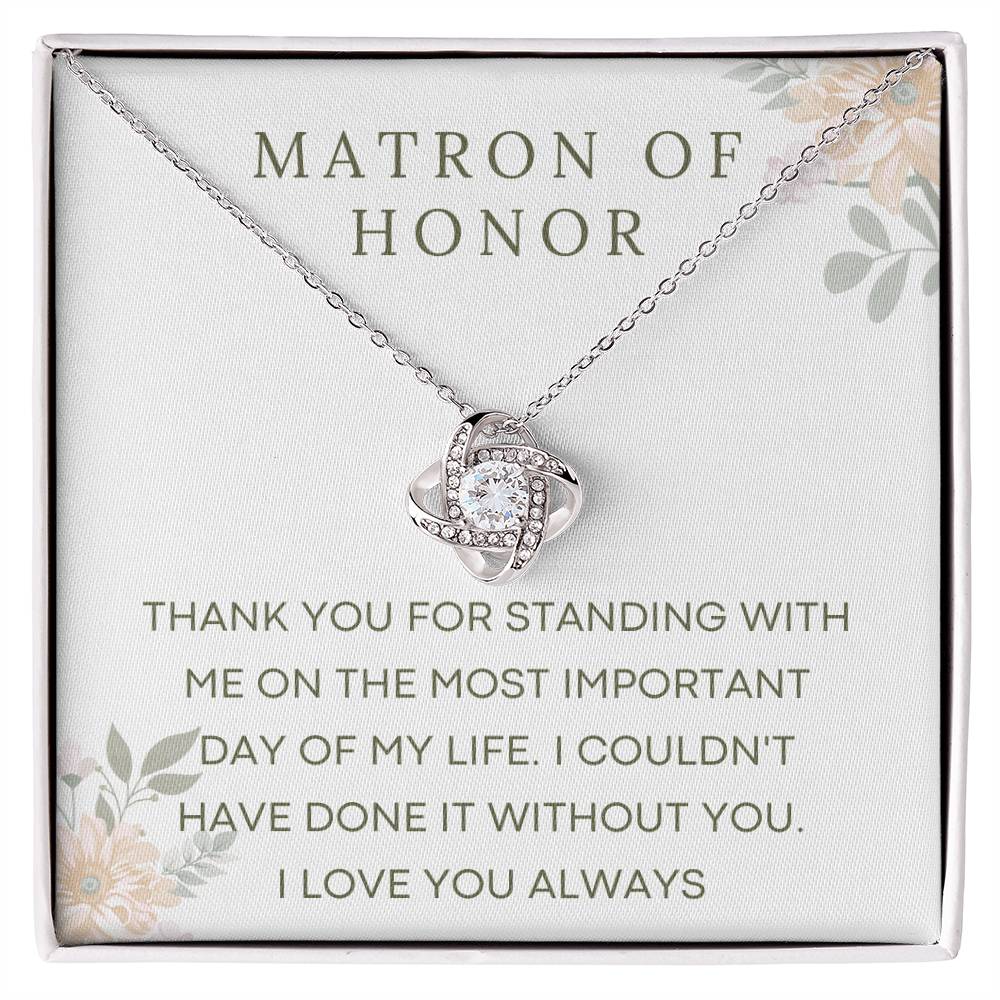 Wedding Party Gift Necklace for Her, Gift for Her, Matron of Honor Gift, Bridal Party