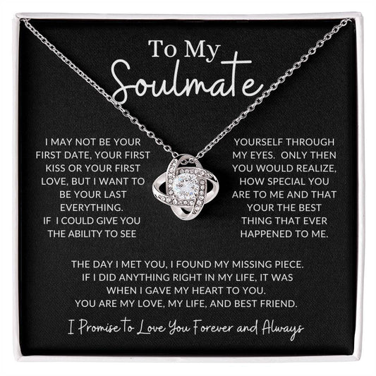 To My Soulmate Necklace, Wife Gift, Soulmate Gift, Gifts For Her, Anniversary Gift