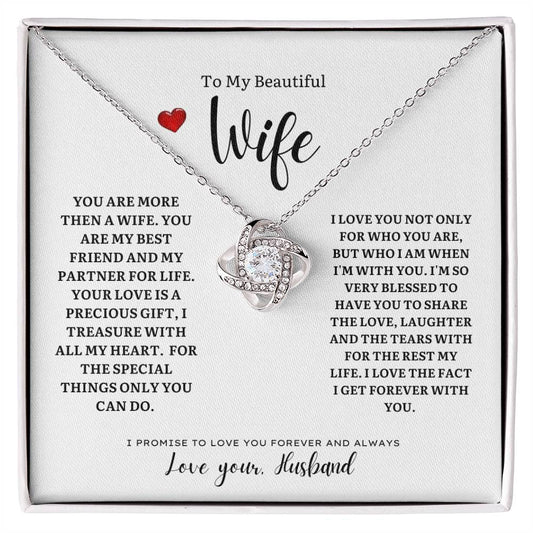 Wife Necklace, Anniverary Gift for her, Birthday Gift