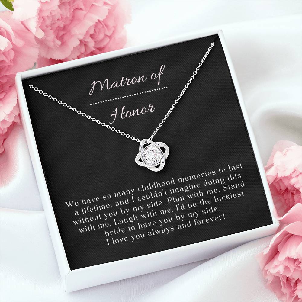 Wedding Party Gift Necklace for Her, Gift for Her,  Matron Of Honor Gift